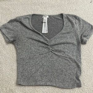 Forever 21 gray crop top size S